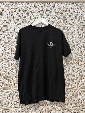 Vans Black Short Sleeve Tee with White Chest Script
